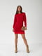 Платье-свитер красное с объемной вязкой сердечки | 6307030 | фото 5