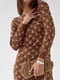 Платье-свитер коричневый с объемной вязкой сердечки | 6307031 | фото 3