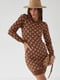 Сукня-светр коричневий з об'ємною в'язкою серця | 6307031 | фото 7