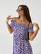 Сукня А-силуету фіолетова в квітковий принт | 6307038 | фото 3