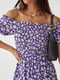 Платье А-силуэта фиолетовое в цветочный принт | 6307038 | фото 4