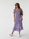Платье А-силуэта фиолетовое в цветочный принт | 6307038 | фото 5