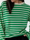Джемпер зеленый в белую полоску | 6307060 | фото 4