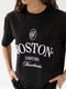 Футболка черная с надписью Boston | 6307179 | фото 4