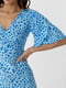 Платье А-силуэта голубое в принт | 6307241 | фото 4