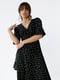 Платье А-силуэта черное в горох | 6307244 | фото 2