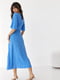 Сукня А-силуету синя в горох | 6307245 | фото 2