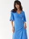 Сукня А-силуету синя в горох | 6307245 | фото 3
