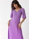 Платье А-силуэта фиолетовое в горох | 6307246 | фото 3