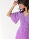 Платье А-силуэта фиолетовое в горох | 6307246 | фото 4