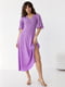 Платье А-силуэта фиолетовое в горох | 6307246 | фото 6