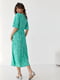 Сукня А-силуету смарагдового кольору з принтом | 6307247 | фото 3