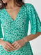 Сукня А-силуету смарагдового кольору з принтом | 6307247 | фото 5