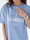 Футболка голубая с надписью Los Angeles | 6307273 | фото 2