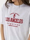 Футболка светло-серая с надписью Los Angeles | 6307274 | фото 4