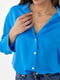 Блуза с укороченным рукавом голубая | 6307300 | фото 4