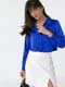 Блуза атласная синяя | 6307304 | фото 2