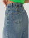 Юбка джинсовая синяя в винтажном стиле | 6307403 | фото 4