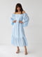 Сукня А-силуету блакитна в ромби | 6307428 | фото 2