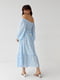 Сукня А-силуету блакитна в ромби | 6307428 | фото 3