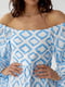 Сукня А-силуету блакитна в ромби | 6307428 | фото 5