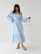 Сукня А-силуету блакитна в ромби | 6307428 | фото 8