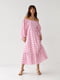 Платье А-силуэта розовое в ромбы | 6307430 | фото 2