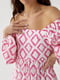 Платье А-силуэта розовое в ромбы | 6307430 | фото 4