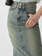 Спідниця джинсова зелена у вінтажному стилі | 6307438 | фото 4