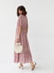 Платье А-силуэта розовое в цветочный принт | 6307561 | фото 2
