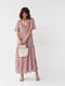 Платье А-силуэта розовое в цветочный принт | 6307561 | фото 5