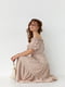 Платье А-силуэта кофейного цвета с принтом | 6307585 | фото 2