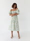 Сукня А-силуету салатова в квітковий принт | 6307697 | фото 5