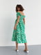Сукня-А силуету зелена в квітковий принт | 6307730 | фото 2