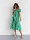 Сукня-А силуету зелена в квітковий принт | 6307730 | фото 5