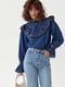 Блуза джинсовая с рюшами | 6307773 | фото 6
