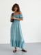 Сукня А-силуету блакитна в квітковий принт | 6307912 | фото 6