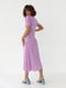 Сукня А-силуету рожева з принтом | 6307949 | фото 2