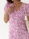 Платье А-силуэта розовое с принтом | 6307950 | фото 4