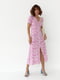 Платье А-силуэта розовое с принтом | 6307950 | фото 5