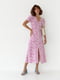 Платье А-силуэта розовое с принтом | 6307950 | фото 7