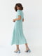 Сукня А-силуету м'ятного кольору з принтом | 6307951 | фото 2