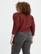 Блуза красно-коричневая | 6324090 | фото 5