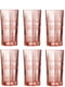Склянка Даллас високий рожевий 380 мл 6 шт | 6316736
