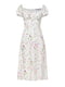 Платья А-силуэта молочного цвета с принтом | 6324930 | фото 2
