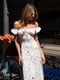 Платья А-силуэта молочного цвета с принтом | 6324930 | фото 3
