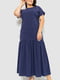Платье А-силуэта темно-синее | 6325217 | фото 2