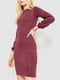 Платье-футляр бордовый меланж | 6325218 | фото 3
