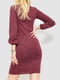 Платье-футляр бордовый меланж | 6325218 | фото 4
