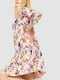 Сукня персикова квітковий принт | 6325231 | фото 3